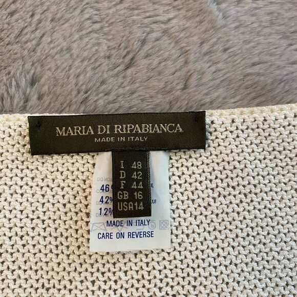 Maria Di Ripabianca short sleeve cardigan, size 14 - Picture 6 of 7